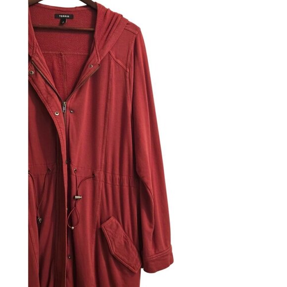 Torrid Rust Utility Jacket with Hood - Picture 5 of 11